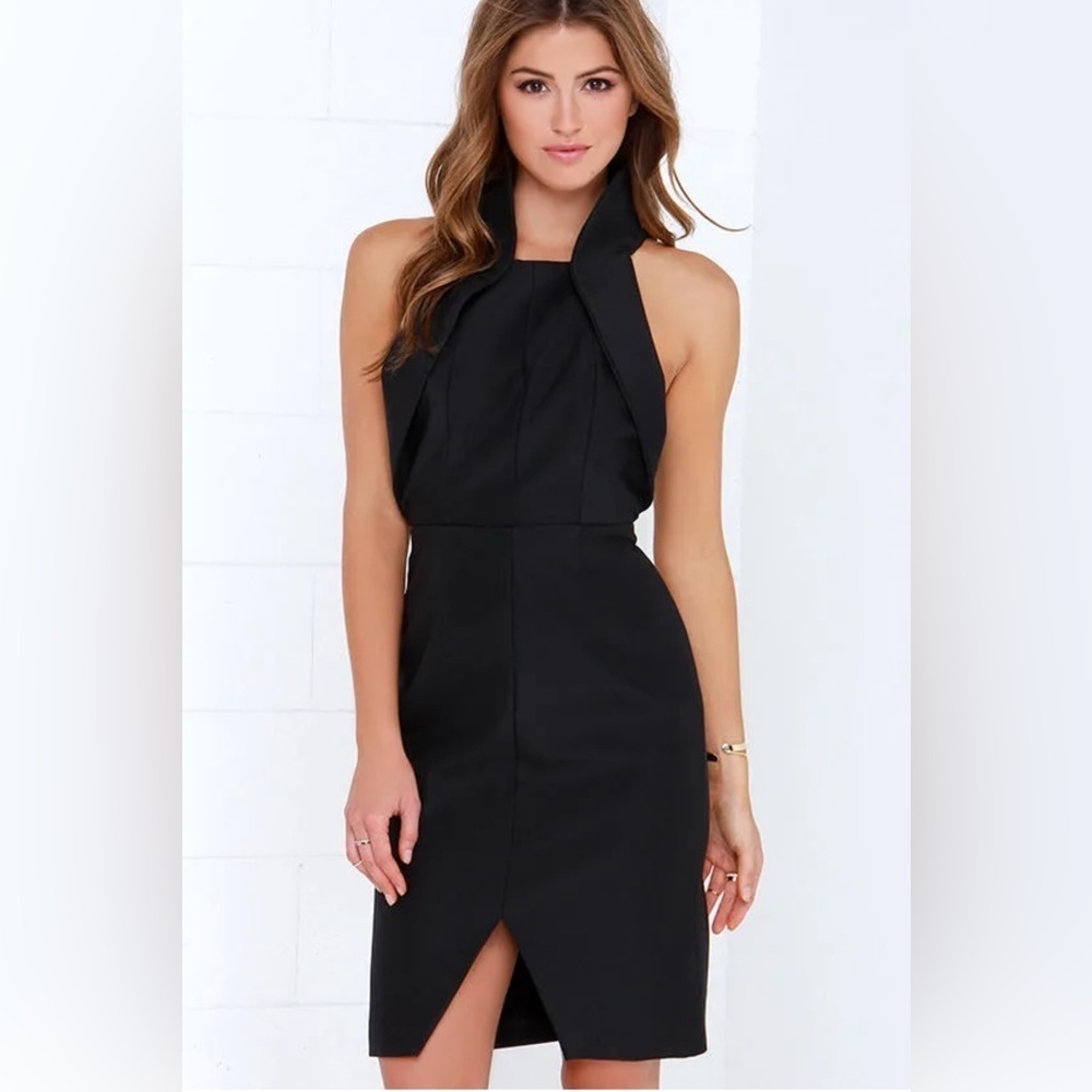 Finders Keepers Magnetic Energy Black Midi Dress